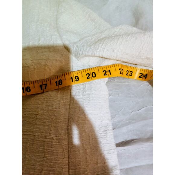 Women's Loft Textured  Cream Color 2 Pocket Inner Lined Blazer Size Large - Picture 6 of 12